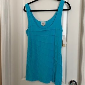 New with tags ECI size medium tank top iaqua blue.